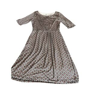 Gilli Stitch Fix Faux Wrap Dress White Pink Floral Geometric Sz Medium M